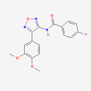 molecular formula C17H14FN3O4 B11388271 N-[4-(3,4-dimethoxyphenyl)-1,2,5-oxadiazol-3-yl]-4-fluorobenzamide 