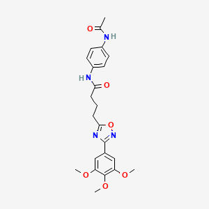 N-(4-acetamidophenyl)-4-[3-(3,4,5-trimethoxyphenyl)-1,2,4-oxadiazol-5-yl]butanamide