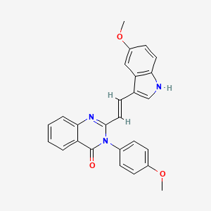 2-[(E)-2-(5-methoxy-1H-indol-3-yl)ethenyl]-3-(4-methoxyphenyl)quinazolin-4(3H)-one