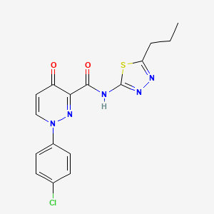 1-(4-chlorophenyl)-4-oxo-N-(5-propyl-1,3,4-thiadiazol-2-yl)-1,4-dihydropyridazine-3-carboxamide