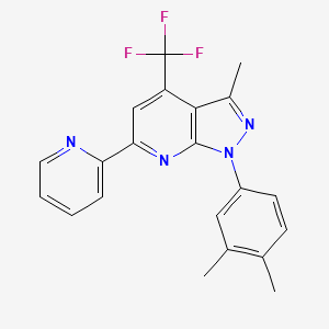 1-(3,4-dimethylphenyl)-3-methyl-6-(pyridin-2-yl)-4-(trifluoromethyl)-1H-pyrazolo[3,4-b]pyridine