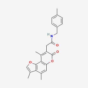 N-(4-methylbenzyl)-2-(3,4,9-trimethyl-7-oxo-7H-furo[2,3-f]chromen-8-yl)acetamide