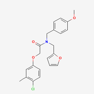 2-(4-chloro-3-methylphenoxy)-N-(furan-2-ylmethyl)-N-(4-methoxybenzyl)acetamide