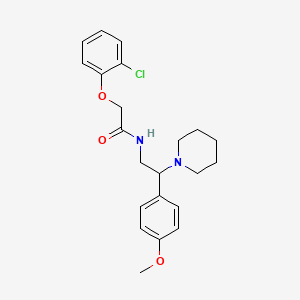 molecular formula C22H27ClN2O3 B11388369 2-(2-chlorophenoxy)-N-[2-(4-methoxyphenyl)-2-(piperidin-1-yl)ethyl]acetamide 