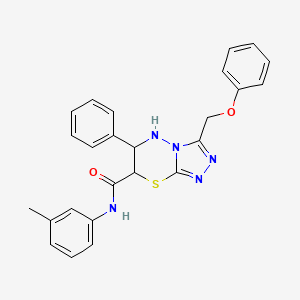 N-(3-methylphenyl)-3-(phenoxymethyl)-6-phenyl-6,7-dihydro-5H-[1,2,4]triazolo[3,4-b][1,3,4]thiadiazine-7-carboxamide