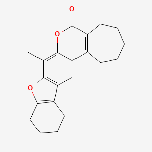 8-methyl-2,3,4,5,10,11,12,13-octahydro[1]benzofuro[3,2-g]cyclohepta[c]chromen-6(1H)-one