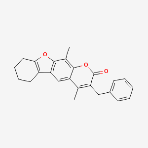 3-benzyl-4,11-dimethyl-6,7,8,9-tetrahydro-2H-[1]benzofuro[3,2-g]chromen-2-one