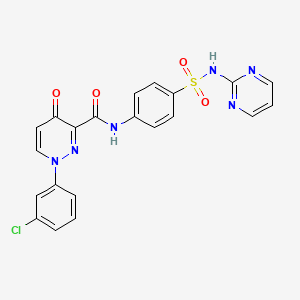 1-(3-chlorophenyl)-4-oxo-N-[4-(pyrimidin-2-ylsulfamoyl)phenyl]-1,4-dihydropyridazine-3-carboxamide