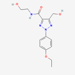 2-(4-ethoxyphenyl)-N-(2-hydroxyethyl)-5-(hydroxymethyl)-2H-1,2,3-triazole-4-carboxamide