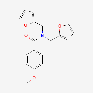 N,N-bis(furan-2-ylmethyl)-4-methoxybenzamide