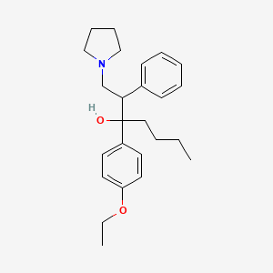 3-(4-Ethoxyphenyl)-2-phenyl-1-(pyrrolidin-1-yl)heptan-3-ol