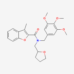 3-methyl-N-(tetrahydrofuran-2-ylmethyl)-N-(3,4,5-trimethoxybenzyl)-1-benzofuran-2-carboxamide