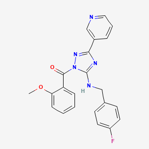 {5-[(4-fluorobenzyl)amino]-3-(pyridin-3-yl)-1H-1,2,4-triazol-1-yl}(2-methoxyphenyl)methanone