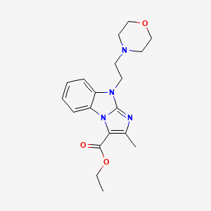 ethyl 2-methyl-9-[2-(morpholin-4-yl)ethyl]-9H-imidazo[1,2-a]benzimidazole-3-carboxylate