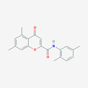 molecular formula C20H19NO3 B11388471 N-(2,5-dimethylphenyl)-5,7-dimethyl-4-oxo-4H-chromene-2-carboxamide 