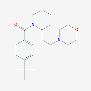 molecular formula C22H34N2O2 B11388483 4-{2-[1-(4-Tert-butylbenzoyl)piperidin-2-yl]ethyl}morpholine 