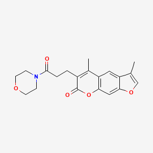 molecular formula C20H21NO5 B11388485 3,5-dimethyl-6-[3-(morpholin-4-yl)-3-oxopropyl]-7H-furo[3,2-g]chromen-7-one 