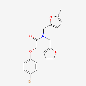 2-(4-bromophenoxy)-N-(furan-2-ylmethyl)-N-[(5-methylfuran-2-yl)methyl]acetamide