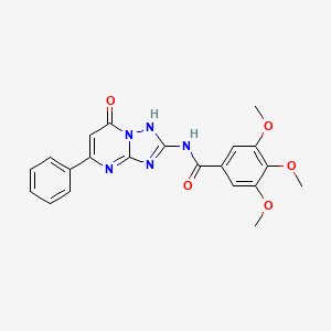 3,4,5-trimethoxy-N-(7-oxo-5-phenyl-4,7-dihydro[1,2,4]triazolo[1,5-a]pyrimidin-2-yl)benzamide