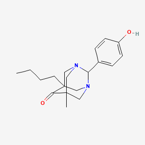 5-Butyl-2-(4-hydroxyphenyl)-7-methyl-1,3-diazatricyclo[3.3.1.1~3,7~]decan-6-one