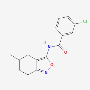 3-chloro-N-(5-methyl-4,5,6,7-tetrahydro-2,1-benzoxazol-3-yl)benzamide