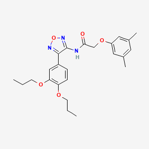 molecular formula C24H29N3O5 B11388546 2-(3,5-dimethylphenoxy)-N-[4-(3,4-dipropoxyphenyl)-1,2,5-oxadiazol-3-yl]acetamide 