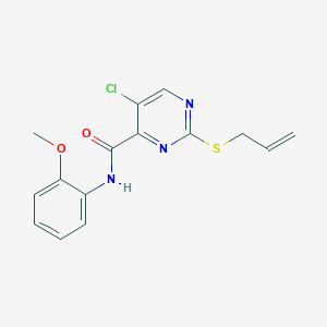 molecular formula C15H14ClN3O2S B11388567 5-chloro-N-(2-methoxyphenyl)-2-(prop-2-en-1-ylsulfanyl)pyrimidine-4-carboxamide 