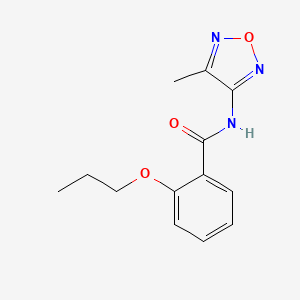 molecular formula C13H15N3O3 B11388572 N-(4-methyl-1,2,5-oxadiazol-3-yl)-2-propoxybenzamide 