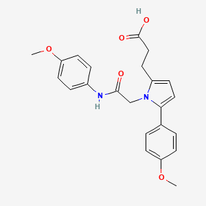 3-[5-(4-methoxyphenyl)-1-{2-[(4-methoxyphenyl)amino]-2-oxoethyl}-1H-pyrrol-2-yl]propanoic acid