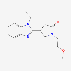 molecular formula C16H21N3O2 B11388596 4-(1-ethyl-1H-benzo[d]imidazol-2-yl)-1-(2-methoxyethyl)pyrrolidin-2-one 