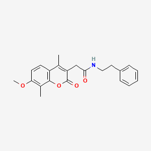 2-(7-methoxy-4,8-dimethyl-2-oxo-2H-chromen-3-yl)-N-(2-phenylethyl)acetamide