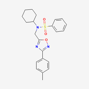 N-cyclohexyl-N-{[3-(4-methylphenyl)-1,2,4-oxadiazol-5-yl]methyl}benzenesulfonamide