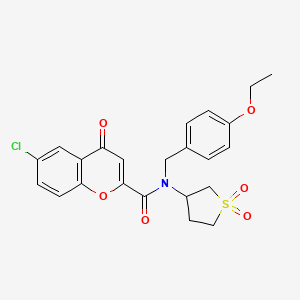 6-chloro-N-(1,1-dioxidotetrahydrothiophen-3-yl)-N-(4-ethoxybenzyl)-4-oxo-4H-chromene-2-carboxamide