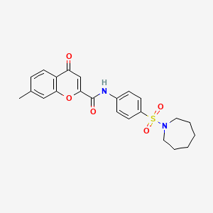 N-[4-(azepan-1-ylsulfonyl)phenyl]-7-methyl-4-oxo-4H-chromene-2-carboxamide