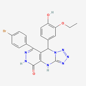 10-(4-bromophenyl)-8-(3-ethoxy-4-hydroxyphenyl)-2,4,5,6,7,11,12-heptazatricyclo[7.4.0.03,7]trideca-1(9),3,5,10-tetraen-13-one