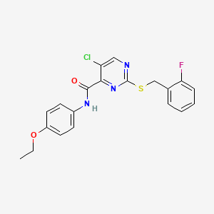 molecular formula C20H17ClFN3O2S B11388649 5-chloro-N-(4-ethoxyphenyl)-2-[(2-fluorobenzyl)sulfanyl]pyrimidine-4-carboxamide 