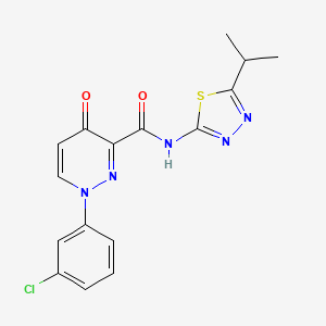 1-(3-chlorophenyl)-4-oxo-N-[5-(propan-2-yl)-1,3,4-thiadiazol-2-yl]-1,4-dihydropyridazine-3-carboxamide