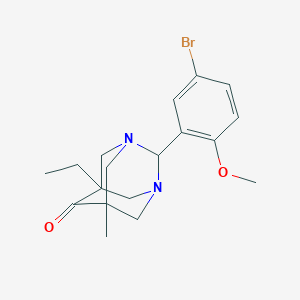 2-(5-Bromo-2-methoxyphenyl)-5-ethyl-7-methyl-1,3-diazatricyclo[3.3.1.1~3,7~]decan-6-one