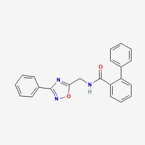 N-[(3-phenyl-1,2,4-oxadiazol-5-yl)methyl]biphenyl-2-carboxamide