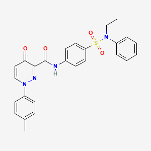 molecular formula C26H24N4O4S B11388707 N-{4-[ethyl(phenyl)sulfamoyl]phenyl}-1-(4-methylphenyl)-4-oxo-1,4-dihydropyridazine-3-carboxamide 