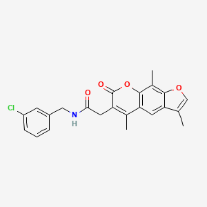 N-(3-chlorobenzyl)-2-(3,5,9-trimethyl-7-oxo-7H-furo[3,2-g]chromen-6-yl)acetamide