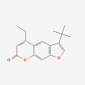 molecular formula C17H18O3 B11388728 3-tert-butyl-5-ethyl-7H-furo[3,2-g]chromen-7-one 