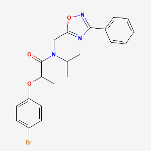 2-(4-bromophenoxy)-N-[(3-phenyl-1,2,4-oxadiazol-5-yl)methyl]-N-(propan-2-yl)propanamide