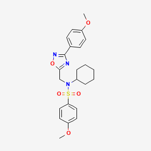 N-cyclohexyl-4-methoxy-N-{[3-(4-methoxyphenyl)-1,2,4-oxadiazol-5-yl]methyl}benzenesulfonamide