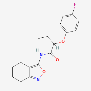 molecular formula C17H19FN2O3 B11388780 2-(4-fluorophenoxy)-N-(4,5,6,7-tetrahydro-2,1-benzoxazol-3-yl)butanamide 