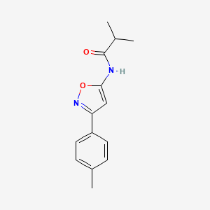 2-methyl-N-[3-(4-methylphenyl)-1,2-oxazol-5-yl]propanamide