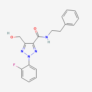 2-(2-fluorophenyl)-5-(hydroxymethyl)-N-(2-phenylethyl)-2H-1,2,3-triazole-4-carboxamide