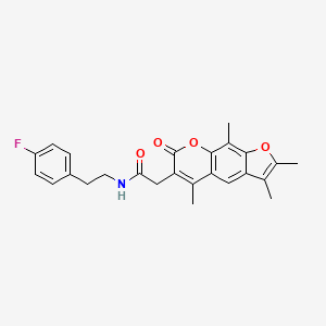 N-[2-(4-Fluorophenyl)ethyl]-2-{2,3,5,9-tetramethyl-7-oxo-7H-furo[3,2-G]chromen-6-YL}acetamide