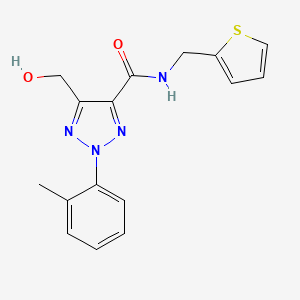 5-(hydroxymethyl)-2-(2-methylphenyl)-N-(thiophen-2-ylmethyl)-2H-1,2,3-triazole-4-carboxamide