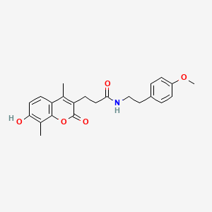 3-(7-hydroxy-4,8-dimethyl-2-oxo-2H-chromen-3-yl)-N-[2-(4-methoxyphenyl)ethyl]propanamide